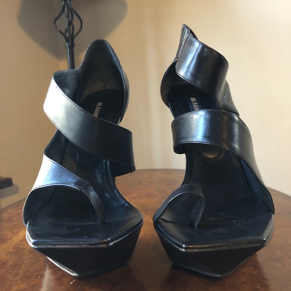 Jil Sander Asymmetric Sandals 39 - Picture 2 of 9